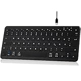 Qulose Kabellose Bluetooth Tastatur, Wiederaufladbare Mini Type-C, Funk, Ultraslim Ergonomisches Design, Deutsches QWERTZ Layout, für Android/iOS/Windows 11/10/8