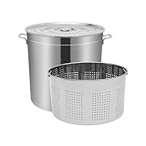 50 L Suppentopf Edelstahl Kochtöpfe Großraumtopf mit Korb und Deckel,Edelstahltopf Große für Küchen,Restaurants,Buffets, Hotels