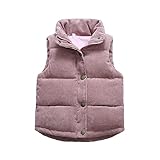 Kleinkind Jungen Mädchen Weste Fleece Fuzzy Ärmelloser Mantel Oberbekleidung Taschen Kleidung Baby Mädchen (Pink, 18-24 Months)