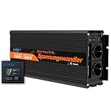 EDECOA Spannungswandler 3500w Reiner Sinus Wechselrichter 12v 230v mit 2X USB und Fernbedienung Spannungswandler 12v 230v Reiner Sinus Wechselrichter 12v 220v