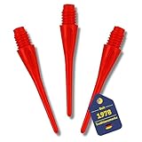 Best Sporting Dart Kunststoff-Spitzen aus Nylon für Dartpfeil, 100 Stück Soft Dart, schwarz, weiß oder rot (rot)