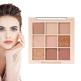 Shitafe Make-up-Lidschatten-Palette, Kreative Schimmer-Lidschatten-Palette, Hochpigmentierter Glitzer, langlebige, luxuriös schimmernde, matte Glitzer-Make-up-Palette für den täglichen Gebrauch in der