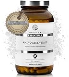 QIDOSHA® Master Aminosäuren Komplex Kapseln, Rezeptur nach Dr. Moretti, 180 Stk/Glas, mit 99% Netto-Stickstoffverwertung, 8 essenzielle Aminosäuren, 100% vegan, EAA Pattern