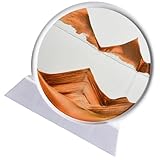 GALPADA Sandbild Dekoration Rundes Fließendes Sandbild Ornament für Wohnzimmer Büro Schreibtisch Landschaft Kunst Gelb Klein frei Langlebig