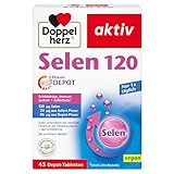 Doppelherz Selen 120 2-Phasen DEPOT - 120 μg pro DEPOT-Tablette - Selen unterstützt die normale Funktion der Schilddrüse - vegan - 45 Tabletten