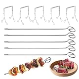 5 Stück Rouladenklammern Edelstahl + 5 Stück 20 cm Rouladennadeln, Edelstahl spieße, Wiederverwendbar