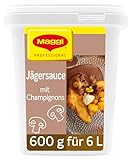 MAGGI Professional Jäger-Sauce mit Champignons, vegan, Ergiebigkeit 6L, 1er Pack (1 x 600g GastroBox)