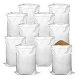 Gewebesack, 15 Stücke Gewebesäcke, 55 x 95 cm Bauschuttsäcke, Weiss Sandsäcke Hochwasser, Sandsäcke zum Befüllen Geeignet für Laub Getreide Futtermittel Hausmüll Hausmüll Bauschutt