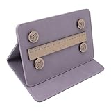 Crochet Pattern Keeper, Foldable Magnetic Knitting Pattern Holder with Ruler for Fixed Crochet Chart Keeper for Knitting Lovers (Purple)