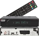 RED OPTICUM AX 300 VFD Sat Receiver mit PVR I Digitaler Satelliten-Receiver HD mit alphanumerischem Display - DVB-S2 - HDMI - SCART - USB 2.0 - Coaxial Audio I 12V Netzteil ideal für Camping