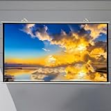 YCBTPS Beamer Leinwand，Faltbarer Projektionsleinwand Mit 4K Full HD，hängende Projektor Leinwand Für Zuhause, Schule, Treffen(50' (16:9))