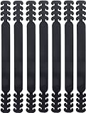 Maske Ohrhaken - Maskenhaken Silikon Masken Ohrband Gummiband Anti-rutsch Mundschutz Halterung Maskenhalter Verlängerung (Pack 7 Schwarz)