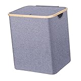 SOIMISS Faltbarer Wäschekorb aus Nachhaltigem Bambusgeflecht Leichter Robuster Schmutzwäschebehälter Vielseitiger Aufbewahrungskorb für Kleidung und Haushalt Platzsparend und Tragbar