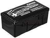 Kalff 23503 Auto Verbandskasten Kompakt Din 13164, Kfz Erste Hilfe Set, Box für Kofferraum, Notfall Zubehör für Pkw, Motorrad, Schwarz