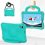 Stoßfeste Tablet-Schutzhülle in Militärqualität für Samsung Galaxy Tab A7 Lite 8,7 Zoll 2021 T220/T225N/T225C/T227U, leicht, EVA, stoßfest, mit Griff, Ständer, für kinderfreundlich, Mintgrün