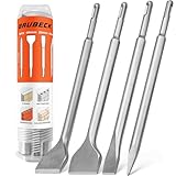 BAUBECK Meißel Set für Beton & Mauerwerk - SDS Plus - LONG LIFE [4tlg] - 250mm lang, angewinkelt und gerade - SDS Plus Meißel Set SDS Meißel Set Meißel SDS Plus