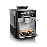 Siemens Kaffeevollautomat EQ6 plus s700, Milchsystem, 12 Getränke, automatische Reinigung des Milchsystems, Keramikmahlwerk, großes Touchdisplay, Edelstahl, TE657503DE