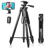 JOILCAN Handy Stativ für Smartphone, 63' Ausziehbar Aluminium Stative Tripod Ständer mit Fernauslöser, Einbein Selfie Stick Stativ für iPhone/Samsung/Huawei Serie/Kleine Kamera, für iOS/Android