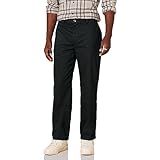 Amazon Essentials Herren Knitterfreie Flatfront-Chinohose in klassischer Passform (erhältlich in Übergröße), Schwarz, 36W / 32L