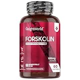 Forskolin Kapseln - 1000mg pro Portion - 60 vegane Kapseln - Coleus Forskohlii Extrakt - Indische Brennnessel - WeightWorld