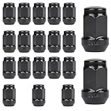 EFUTURETIME 20 x Radmuttern M12 x 1,5 Radmutter geschlossen Kegelbund 60°, SW 19mm, Kompatibel mit Ford, Toyota, Hyundai, Kia, Mazda, Honda, BYD - Schwarz