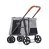 Großer Hundebuggy Premium Haustierwagen für Katze und Hund – Luxuriöser 4-Rad-Haustier-Kinderwagen für große Hunde – Kinderwagen für Haustiere