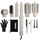 7MAGIC 6 in 1 Airstyler, Ionen Föhn, 11.0000 U/min, Multifunktionaler Hairstyler, Professioneller Rundbürstenföhn, Lockenstab Auto-Wrap, Glätteisen, für Besondere Anlässe, Reisen, Perfektes Geschenk