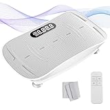 TLGREEN Vibrationsplatte, Bluetooth-Lautsprecher, Automatische Geschwindigkeitsregelung + P1-P10 Stufen, Curved Slim Design, LED Technologie, Fitnessgeräte für Zuhause leiser Fettverbrennung, Grau