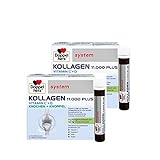 Doppelherz system KOLLAGEN 11.000 PLUS – Mit Nährstoffen, die zur Gesundheit des Bewegungsapparates und zum Zellschutz beitragen – 2x 30 Trinkfläschchen