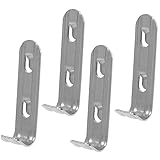 CRILSTYLEO 4 Stück Gefrierschrank Regal Stützclip Clip Für Kühlschrank Kühlschrank Clip Haken Edelstahl Kühlschrank Regal Clips