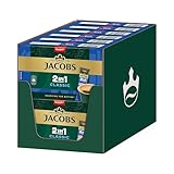 Jacobs 2in1 Classic, Instant Kaffee Sticks, löslicher Bohnenkaffee mit Creamer, 12 x 10 Sticks, 120 Getränke