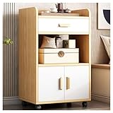 ntique Weißer Küchen-Buffetschrank mit Weinaufbewahrung und Glastüren