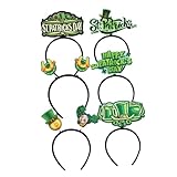 BESPORTBLE 6 Stück Klee Stirnband Grünes Kleeblatt-stirnband Accessoires Für Mädchen Kleeblatt-haarreifen Festival-foto-requisite Kopfbedeckung Grünes Zubehör Festival-party- Gefühlt