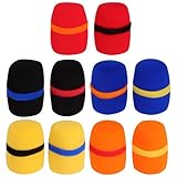 Alipis 10 Stück Teiliges Farbiger Verdickter Schwamm mikrofonabdeckungen mit Rillen Winddichte Mikrofonkappen für Handmikrofone Geeignet für Ktv Bühnenauftritte Zufällige Zufällige Farbe