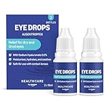 Healthcare by Amazon Augentropfen mit Natriumhyaluronat 0,2%, 15 ml (2er Pack) (Früher eine Marke von Amazon Basic Care, identisches Produkt)