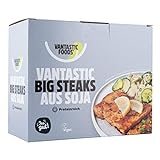 Vantastic foods Big Steaks 500g | Fleischersatz VEGAN | Soja Steaks als Fleischalternative mit Protein | Vegane Schnitzel zum Braten