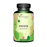 BIO PAPAYA Kapseln Vegavero® | Hochdosiert: 1400 mg Extrakt | 120 Kapseln | 100% Bio Qualität | Vegan & Ohne Zusätze | Laborgeprüft