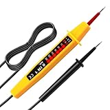 2 Poliger Spannungsprüfer 6-380V AC/DC, Zweipoliger Spannungsmesser 8 In 1, Durchgangsprüfer Robuster mit LED Anzeige, Phasenprüfer Multifunktional Hochpräzise für Inspektion und Wartung