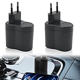 2 Stück AC-DC Auto Netzteil Adapter, 110V-220V auf 12V KFZ Netzadapter, Spannungswandler Zigarettenanzünder Adapter Wechselrichter Umwandler Spannungsumwandler für Auto Van Truck