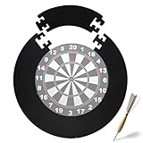 LEKEFETO 5-teiliger Dartscheibe Schutzring: Dartscheiben Surround, Dartscheiben-Einfassung, Dartscheibe Umrandung für die Garage Wandschutz Backboard Protection, 44 x 13 x 3cm - Schwarz