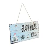 Warmhm Nautische Wanddekoration aus Holz Kreatives Türschild im Maritimen für Wohnzimmer Schlafzimmer und Restaurants Leicht für Strand und Sommergefühle