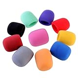 Kisangel Handheld Bühnenmikrofon Windschutz Farben Mikrofon Abdeckungen Aus Hochdichtem Für Karaoke Ktv Bühnenaufführungen Und Konferenzen Schützt Vor Wind