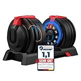 DH FitLife 24kg verstellbare Hanteln 3 bis 24 KG mit 12 Gewichtsstufen, Kurzhanteln Hanteln Set mit Hantelscheiben, Hanteln Kurzhanteln verstellbar, Variable Gewichte 12 in 1 (2er Set)
