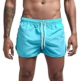 Take Idea Shorts Herren Einfarbig Regular Fit Straight Beachshort Mit Kordelzug ElastizitäT Trainingsshorts SchweißFest Freizeitshorts Radhose Atmungsaktiv Running-Shorts Jogginghose Laufhosen