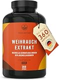 Weihrauch Kapseln Hochdosiert - 2000mg Extrakt pro Tag - 360 Kapseln - Indischer Boswellia Serrata - 85% Boswelliasäure - Vegan, Deutsche Produktion - TRUE NATURE