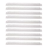 Binderücken, Kunststoffkamm, Spiralspule, 26 Löcher, 100 Blatt Kapazität, lose Blätter, Ringbuch für Büro, Schule, Studenten, transparentes ABS, 10 Stück