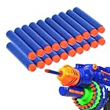 OUDQFCJ 20 pcs Fléchettes Lot de pour Nerf Elite Blasters 7,2 cm pour Pistolet Jouet Bullets Refill Darts Foam Convient pour Nerf N-Strike Recharge pour Enfants munitions Bleu