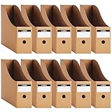 Foydream Zeitschriftenhalter Kraftpapier, 10 Stück A4 Zeitschriftensammle Aktenhalter Schreibtisch Stehsammler Pappe Schreibtisch Organizer für Datei Ordner Schreibwaren Bürobedarf