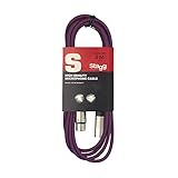 Stagg 3 m hochwertigen XLR-auf XLR-Stecker Mikrofon Kabel violett, 3m