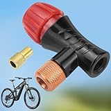 SLTAXAR CO2 Inflator Fahrrad Kartuschenpumpe Rennrad Fahrradpumpe Minipumpe 54mm CO2 Patrone Rennrad Mini Fahrradreifenpumpe Luftpumpe Kompatibel mit Presta und Schrader Ventile für Bälle